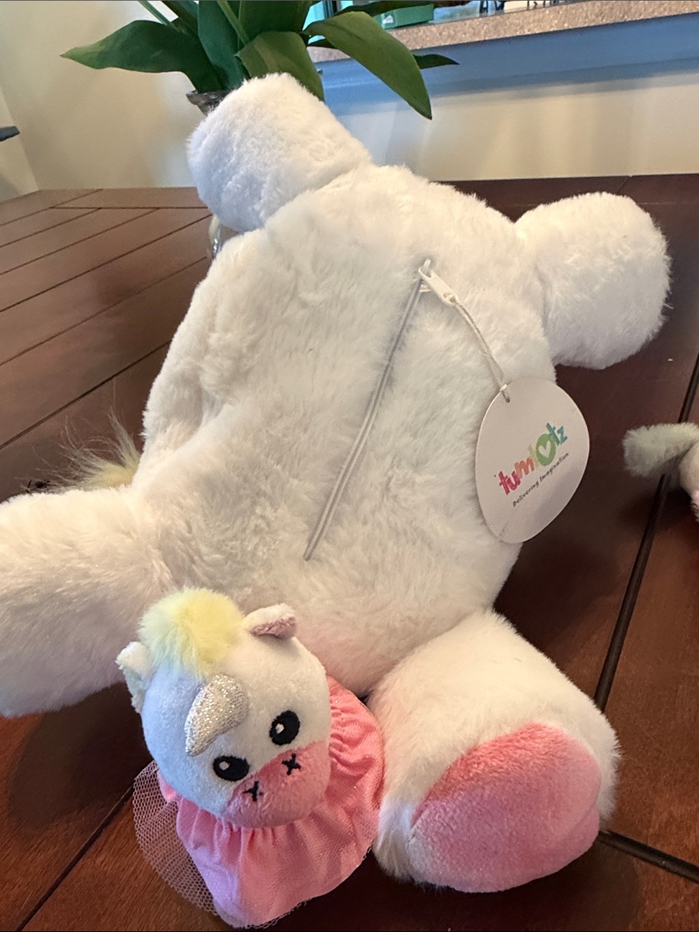Plush White Unicorn Family Stuffed Animals Set - Soft Multicolor Accents - Picture 6 of 12